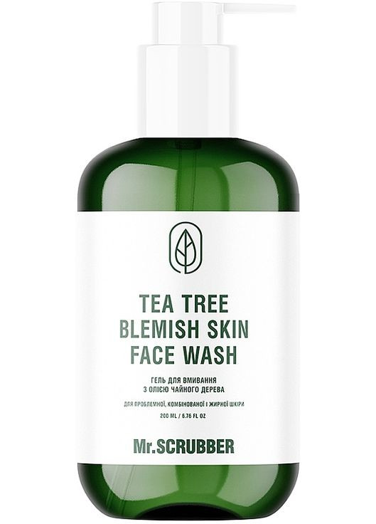 Гель для вмивання з олією чайного дерева Tea Tree Blemish Skin Face Wash 200ml (1452843-32401523) Mr. Scrubber (368646818)