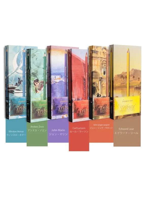 Цветные акварельные художественные карандаши Tribute Masters Collection 60 цветов 3320-60CB Подарочный набор худи Marco (400046123)