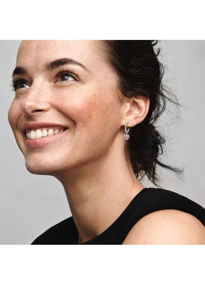 Серебряные серьги с блестящим ореолом 291445C01 Kabluchka (355346201)