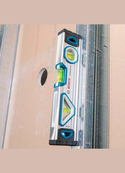 Рівень будівельний (250 мм, 3 капсули) рівень-васервага алюмінієвий бульбашковий (25278) Bosch (327092472)