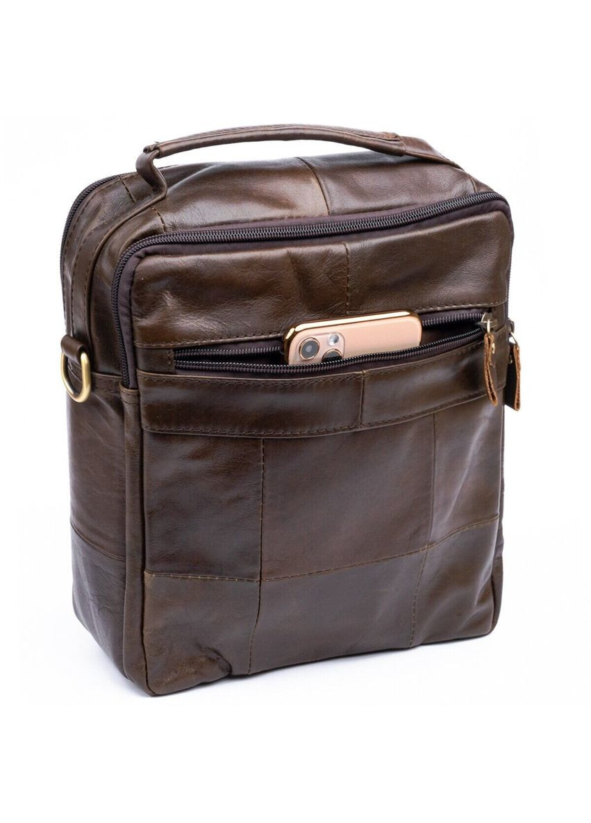 Чоловіча сумка через плече Vintage з кишенями коричнева (sku_14764) No Brand (328922218)