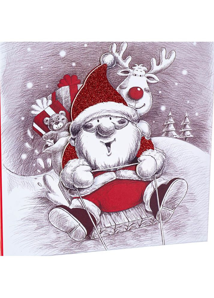 Набор из 3 коробок Санта и Рудольф 28х28х11 No Brand (365758824)