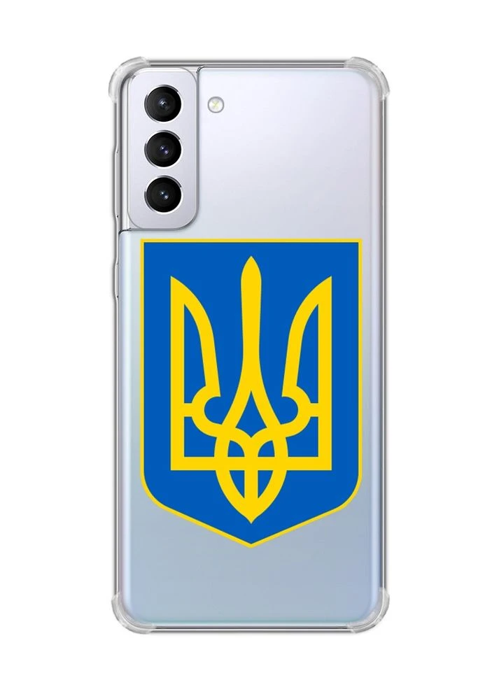 Чехол с утолщёнными углами на Samsung Galaxy S21 Plus:: Тризуб Украина (принт 256) Creative (360682085)