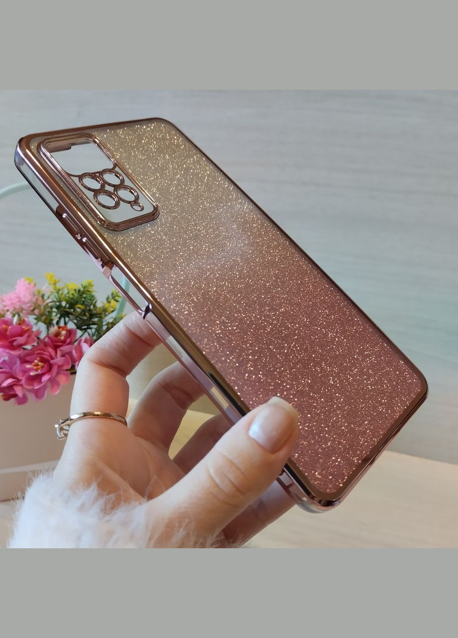 Чохол для xiaomi redmi Note 12 pro 4g жіночий силіконовий блискучий (рожевий) No Brand (315704543)