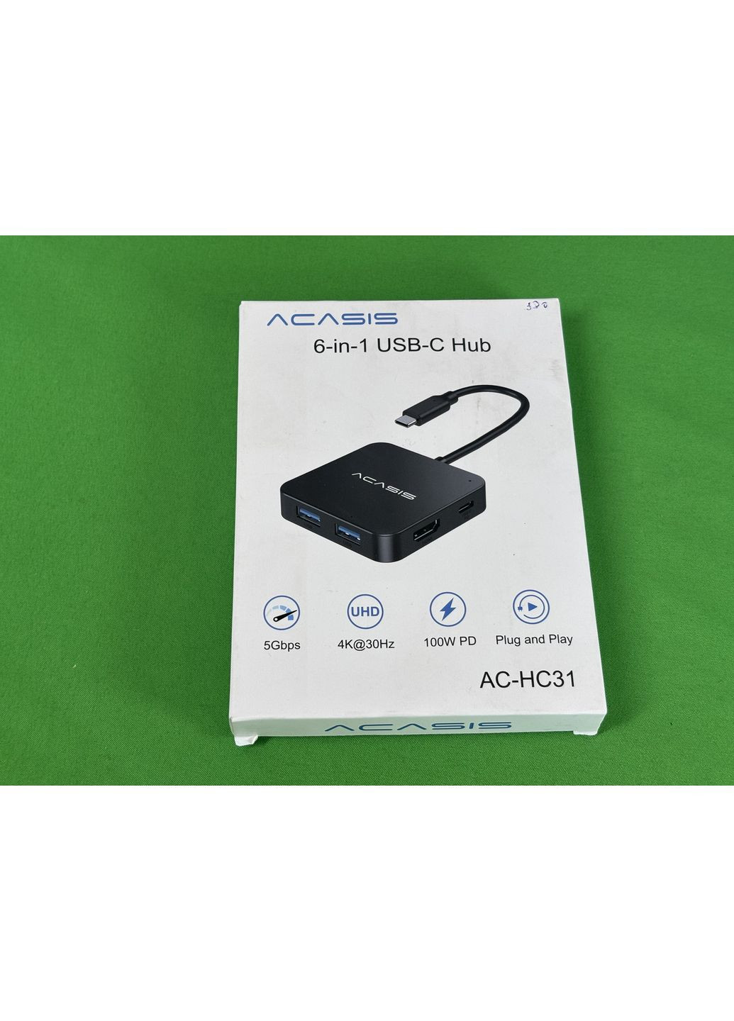 Хаб, док-станция 6 в 1 USB-C Hub AC-HC31 Hub Хаб для передачи данных до 10 Гбит/с USB C HDMI 4K@30Hz Acasis (351372060)