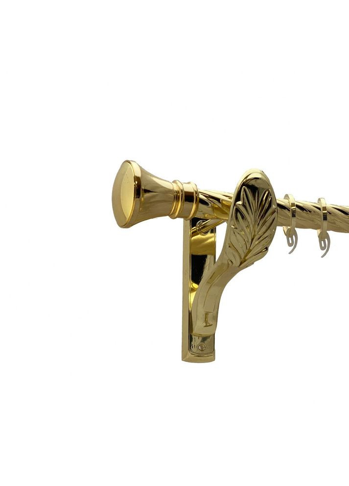 Карниз Люксор металевий однорядний ретро скручена труба Золото 25 мм 200 см (00-00010848) ORVIT (300284681)