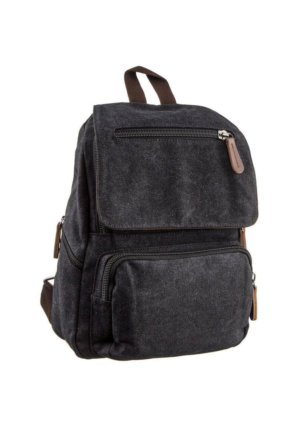 Жіночий рюкзак з текстилю 20194 компактний, Чорний Vintage (333662398)