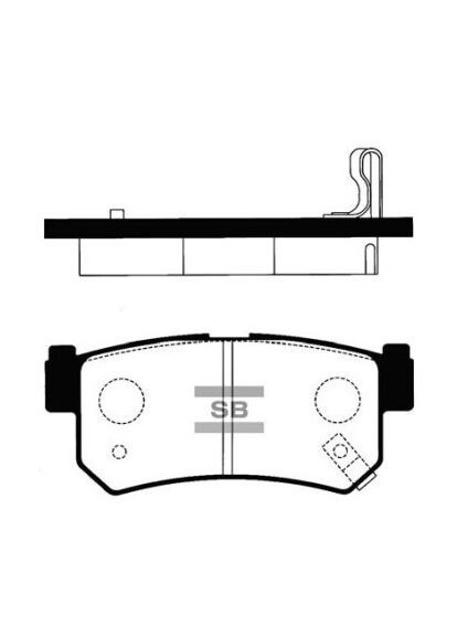 Колодка торм. диск. SSANGYONG REXTON 04- задн. (пр-во SANGSIN) SP1151 HI-Q (364975267)