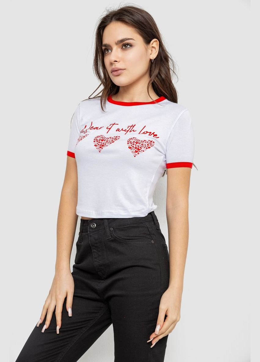 Футболка-топ жіноча з принтом Ager 244R504 - (319359444)