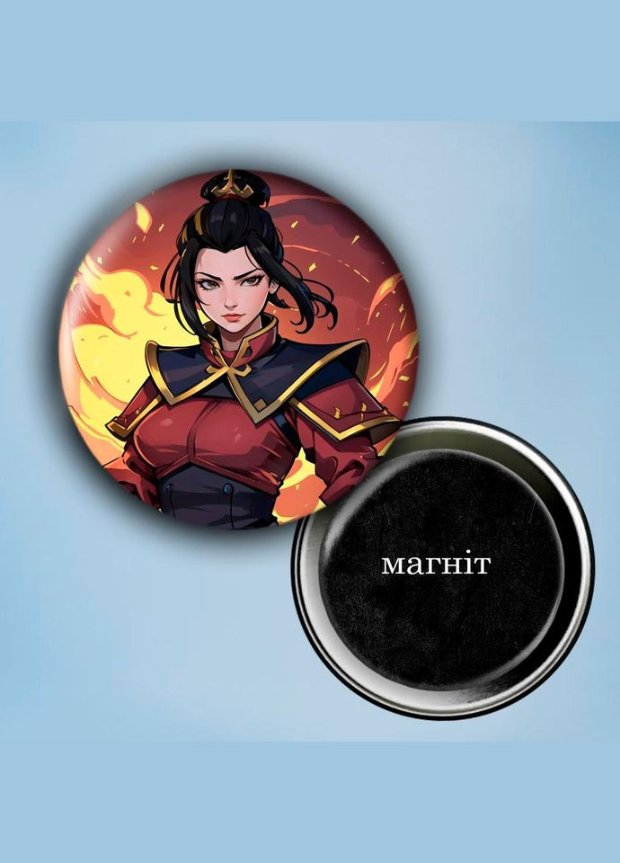 Фотомагніт (магніт на холодильник) Аніме Аватар #0004 56 мм чорний No Brand (309154778)