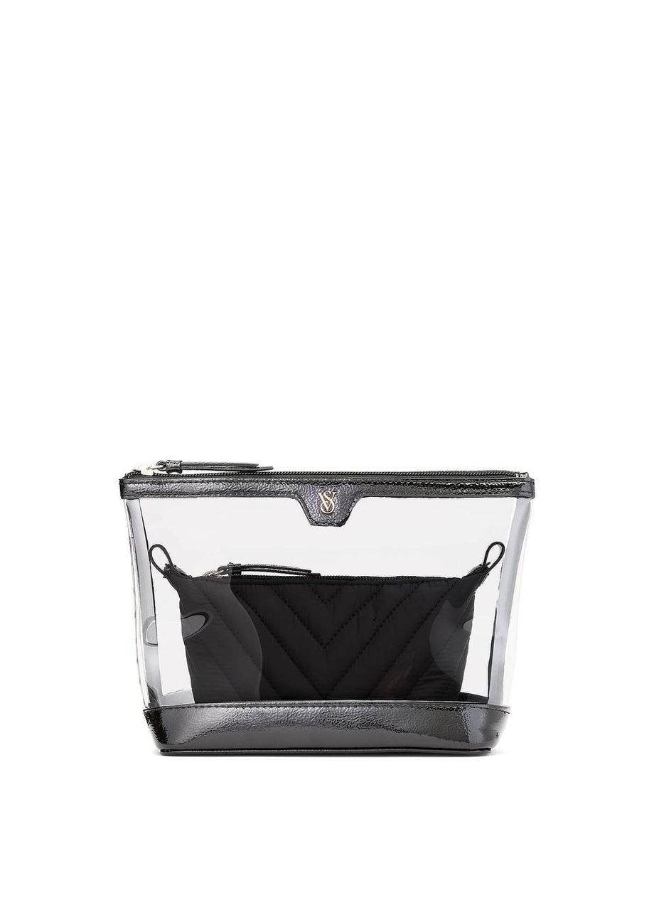 Набор косметичек 2-Piece Makeup Black V-Quilt Victoria's Secret (336873406)