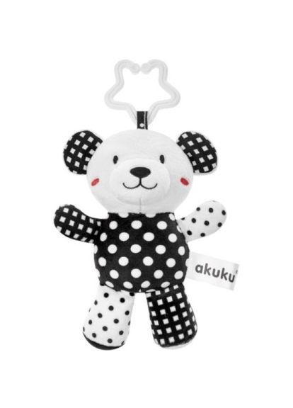 Игрушка-подвеска Медвежонок, черно-белый () Akuku A0470 (366471595)