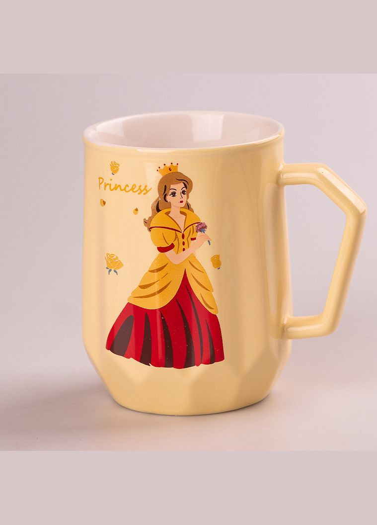 Чашка керамическая 450мл Диснеевская принцесса Желтый Happy Life (315636607)