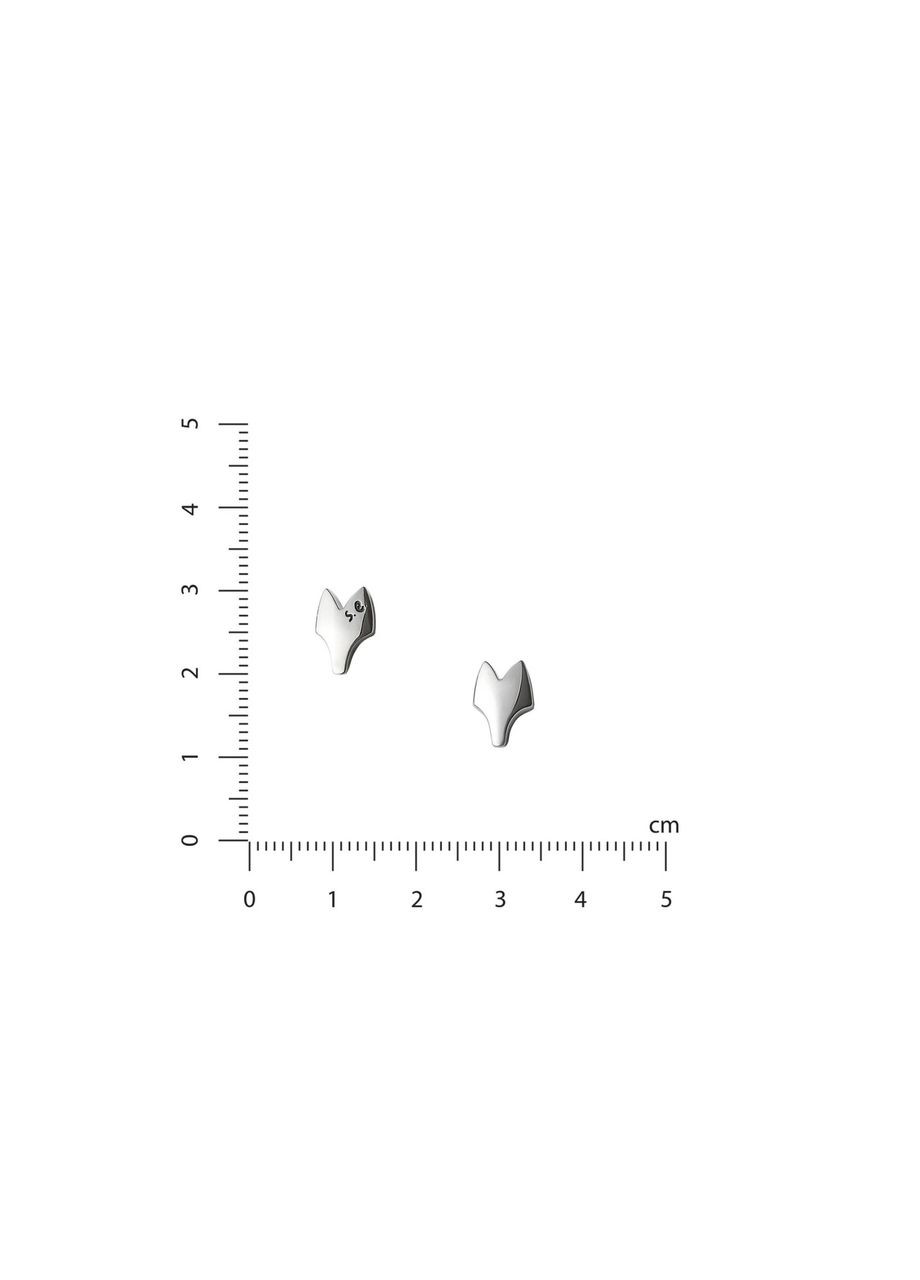 Серьги пусеты серебряные Волк. Totem 925 Skifska Etnika (364203262)