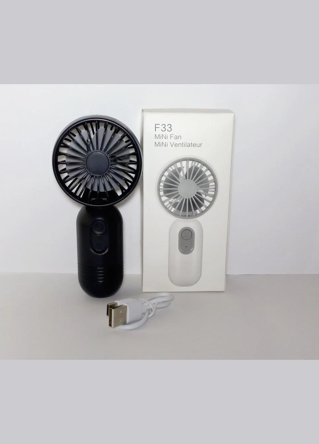 Компактний USB-акумуляторний міні-вентилятор Mini Fan F33 No Brand (301350992)