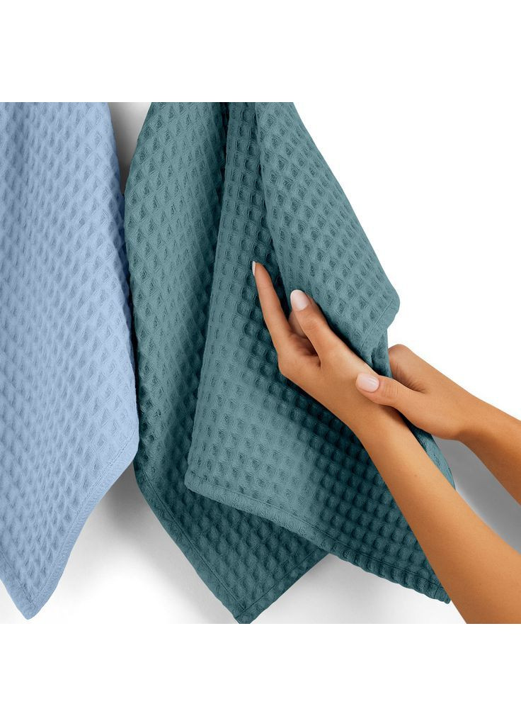 Вафельні рушники Fancy Greek Waffle CS3 Бірюзово-блакитний 2 шт Cosas комбінований