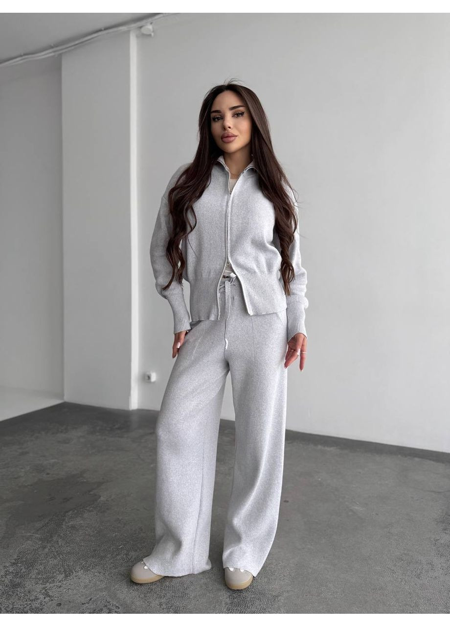 Женский прогулочный костюм серого цвета 35954 No Brand (368969351)