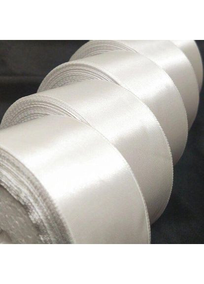 Біла стрічка атласна 4 см (23 м) "Sindtex" (АЛ4-001) Plus-plus (352744989)