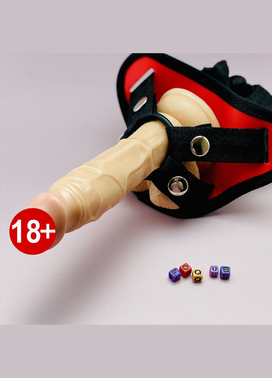 Страпон на ремнях силиконовый Tigran S3 172x35 реалистичный на пояс Lovetoy (303905982)