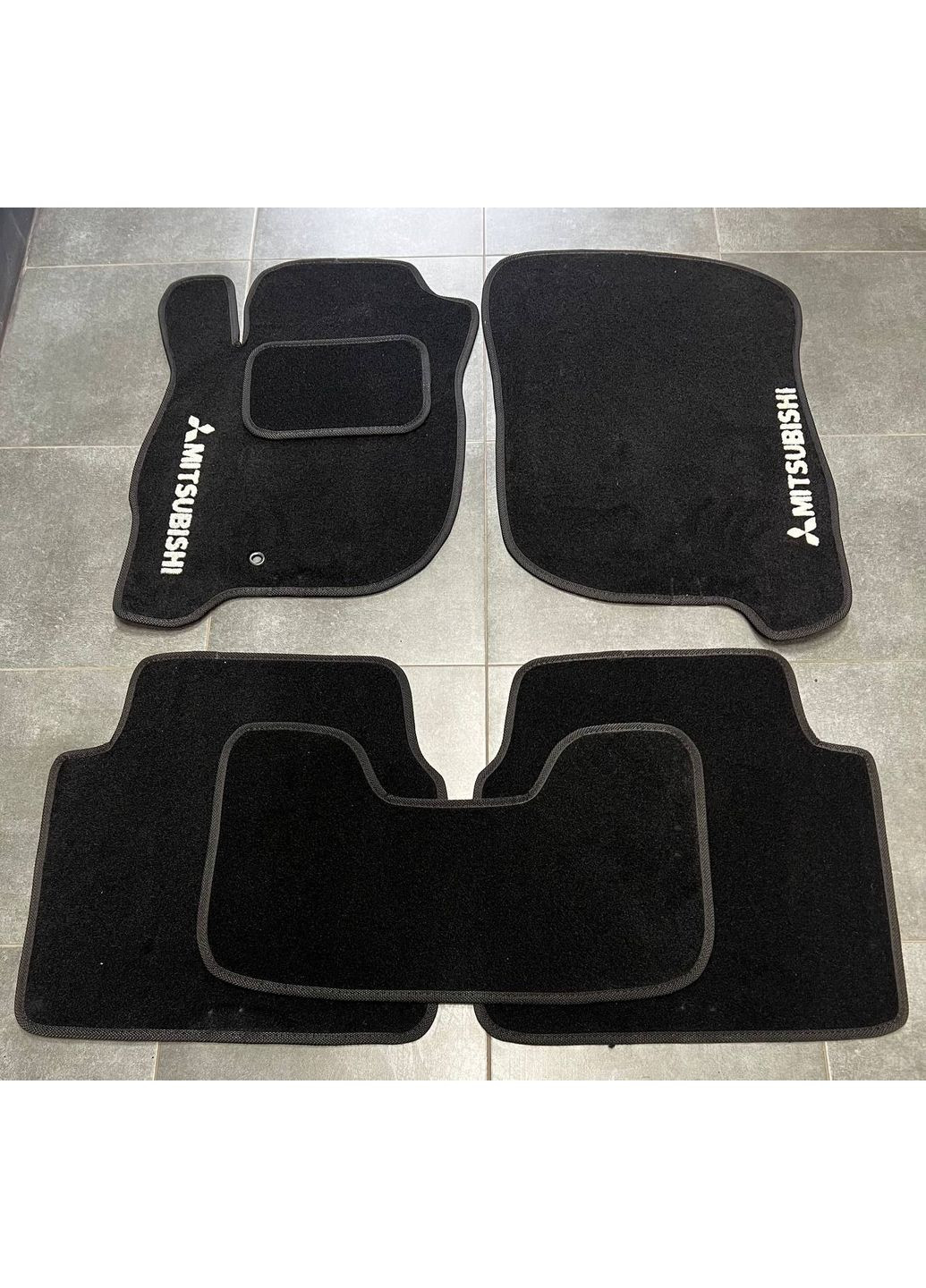 Ворсовые коврики в салон для Митсубиси/ Mitsubishi (2003-) /Чёрные 5шт Beltex Galant (360616609)