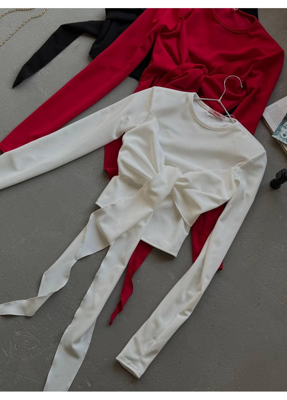 Женский лонгслив с бантом FINO Mode (350607474)