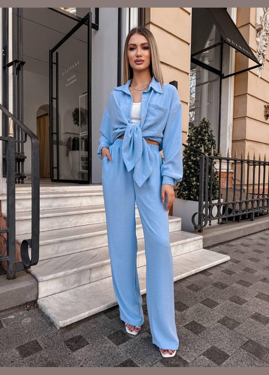 Костюм жіночий брючний з сорочкою No Brand (322928425)