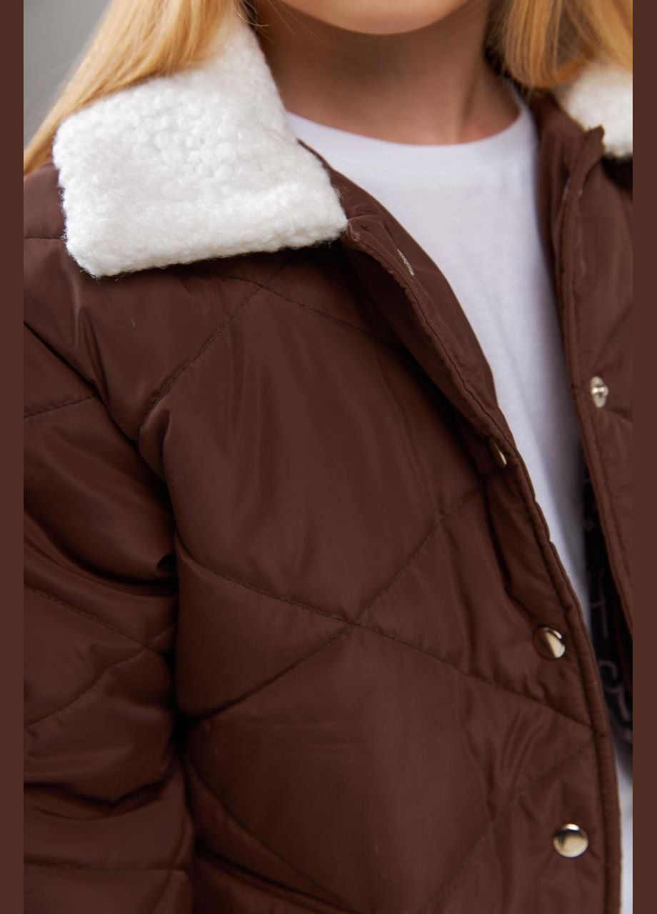 Коричневая демисезонная детская куртка EVAN