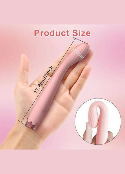 Многофункциональный вибратор для точки G с рельефной головкой анальный светло-розовый (2104618292) No Brand (322843620)