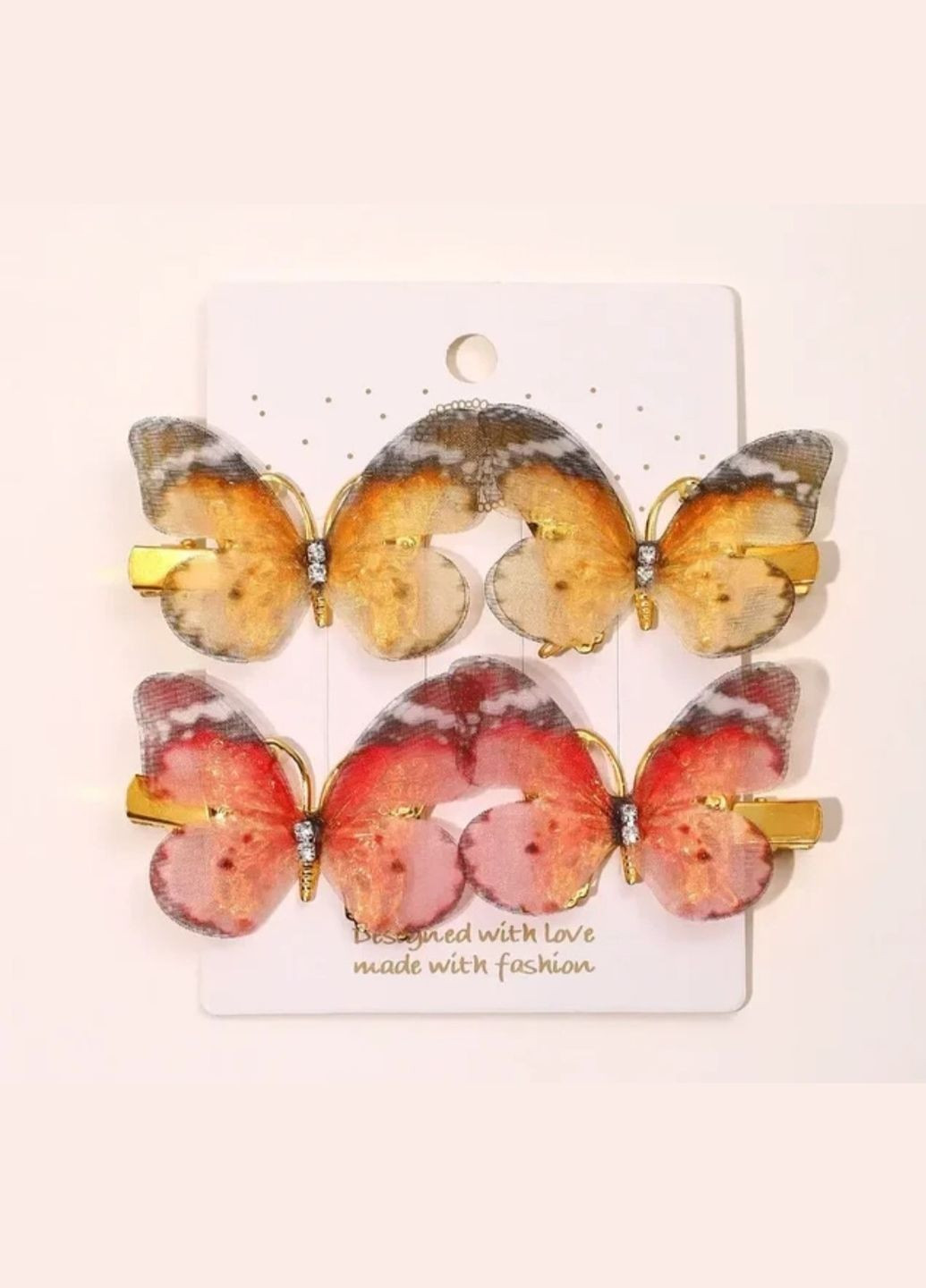 Комплект заколок "Бабочки" 4 шт. China (345750780)