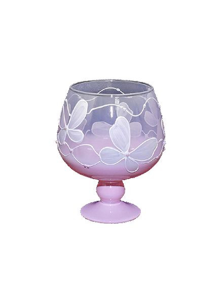 Ваза 18 см D056 Summer pink GlassStyle (273227309)
