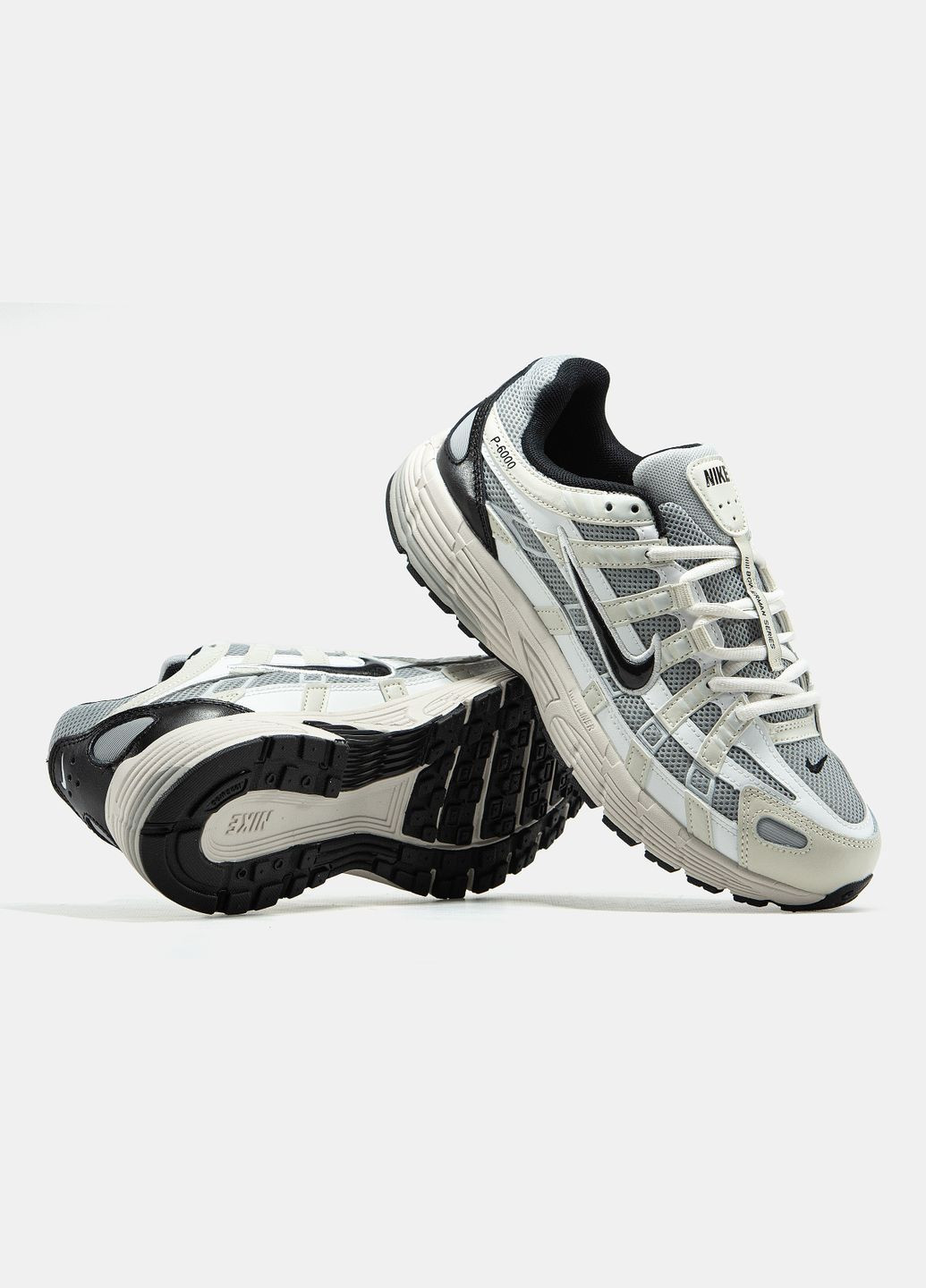 Кросівки жіночі Nike P-6000 White Beige Black | Найк Р-6000 білі No Brand білі демісезони (335012362)