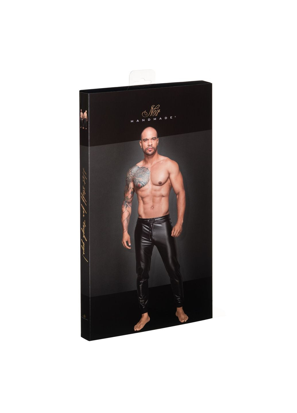 Чоловічі трегінси H063 Powerwetlook treggings Noir Handmade (297394409)