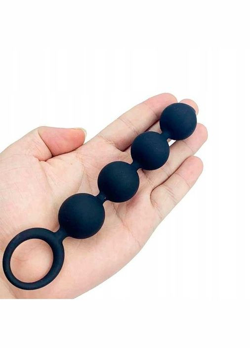 Анальные ожерелья Langsha — Черный — 15*2,2 см — Анальные игрушки Drive No Brand (322400088)