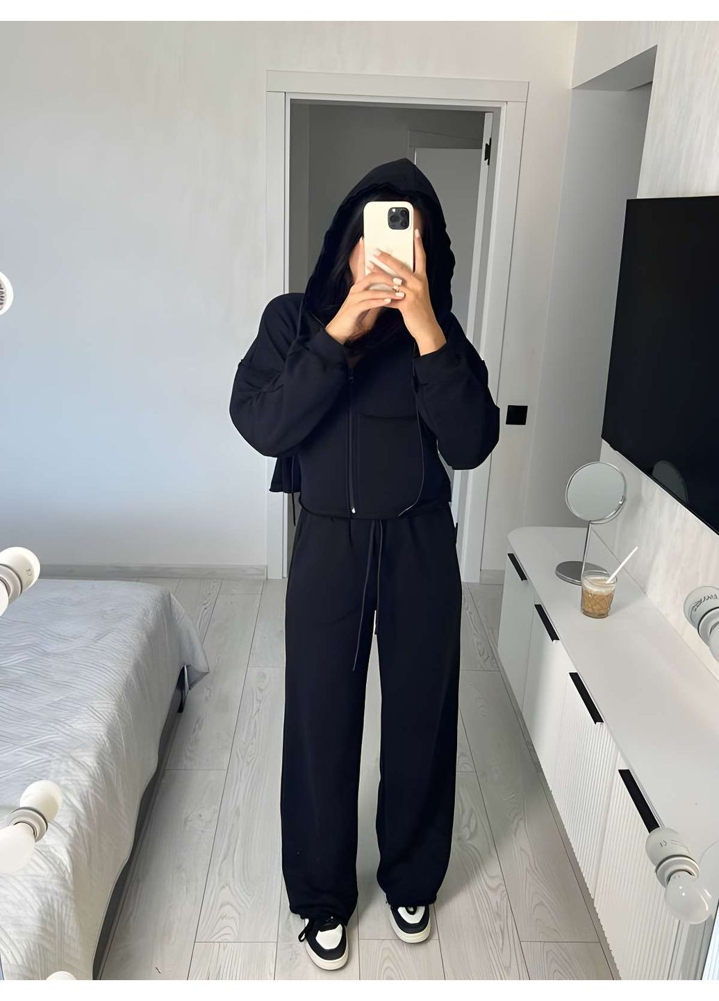 Спортивний костюм з капюшоном тринитка петля, жіночий костюм на змійці з кишенями, спортив... Україна (355059373)