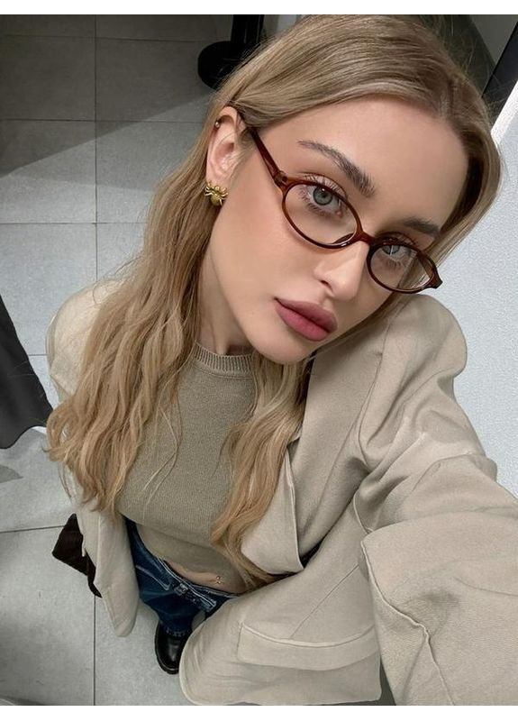 Окуляри іміджеві овальні вінтаж No Brand (389773127)