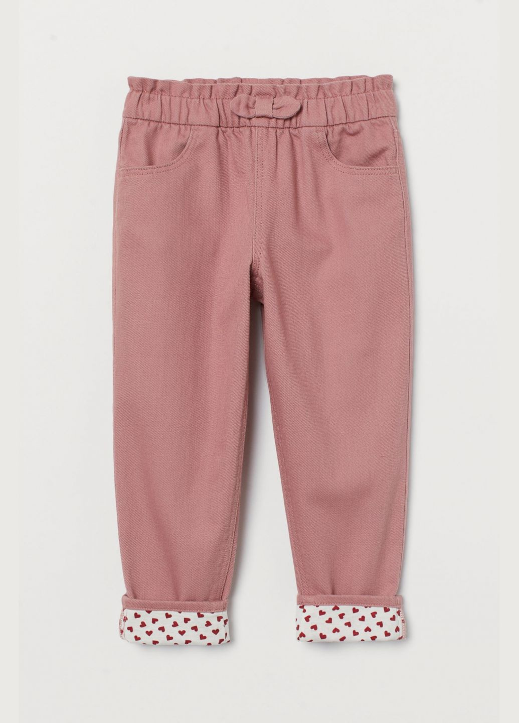Розовые повседневный, кэжуал демисезонные брюки H&M