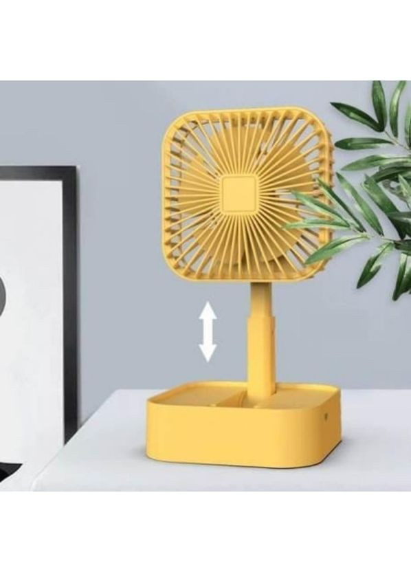 Вентилятор настольный портативный Mini JY-1 129 аккумуляторный складной Желтый Fun (300582604)