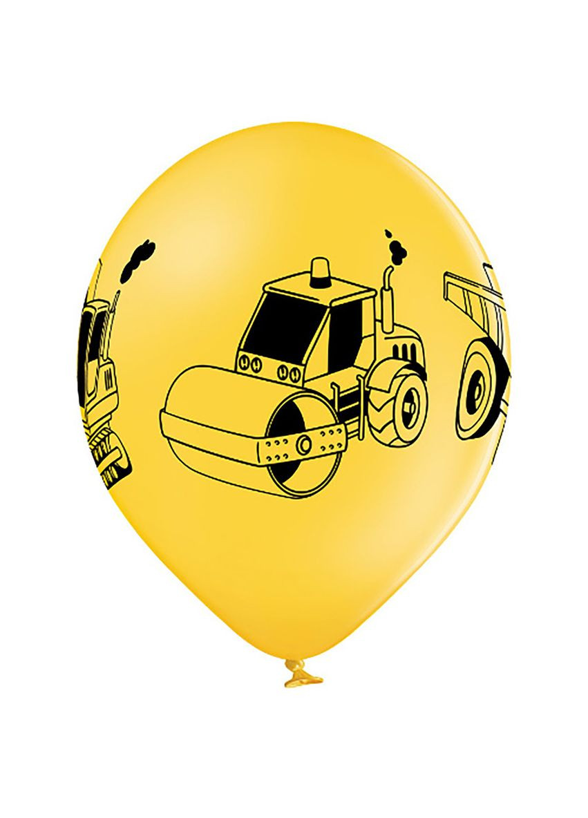 Латексна кулька 12"(30см) з малюнком "Транспорт будівельний"(3103-1389) No Brand (302748368)