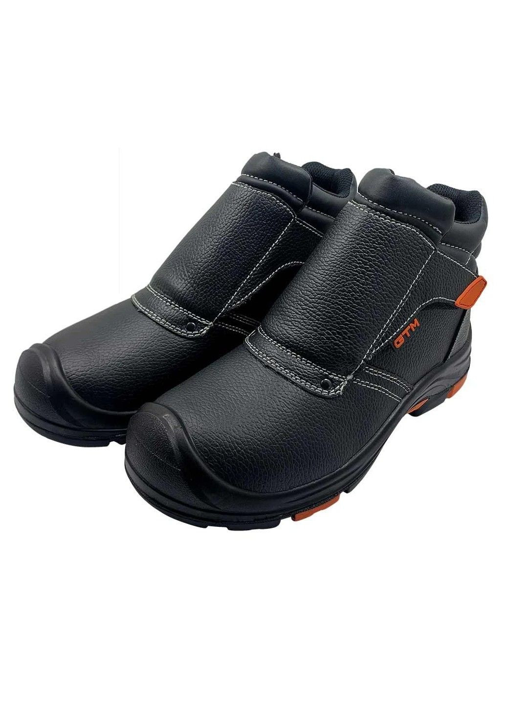 Черные осенние ботинки сварщика с металлическим носком и стелькой sm-072 comfort GTM
