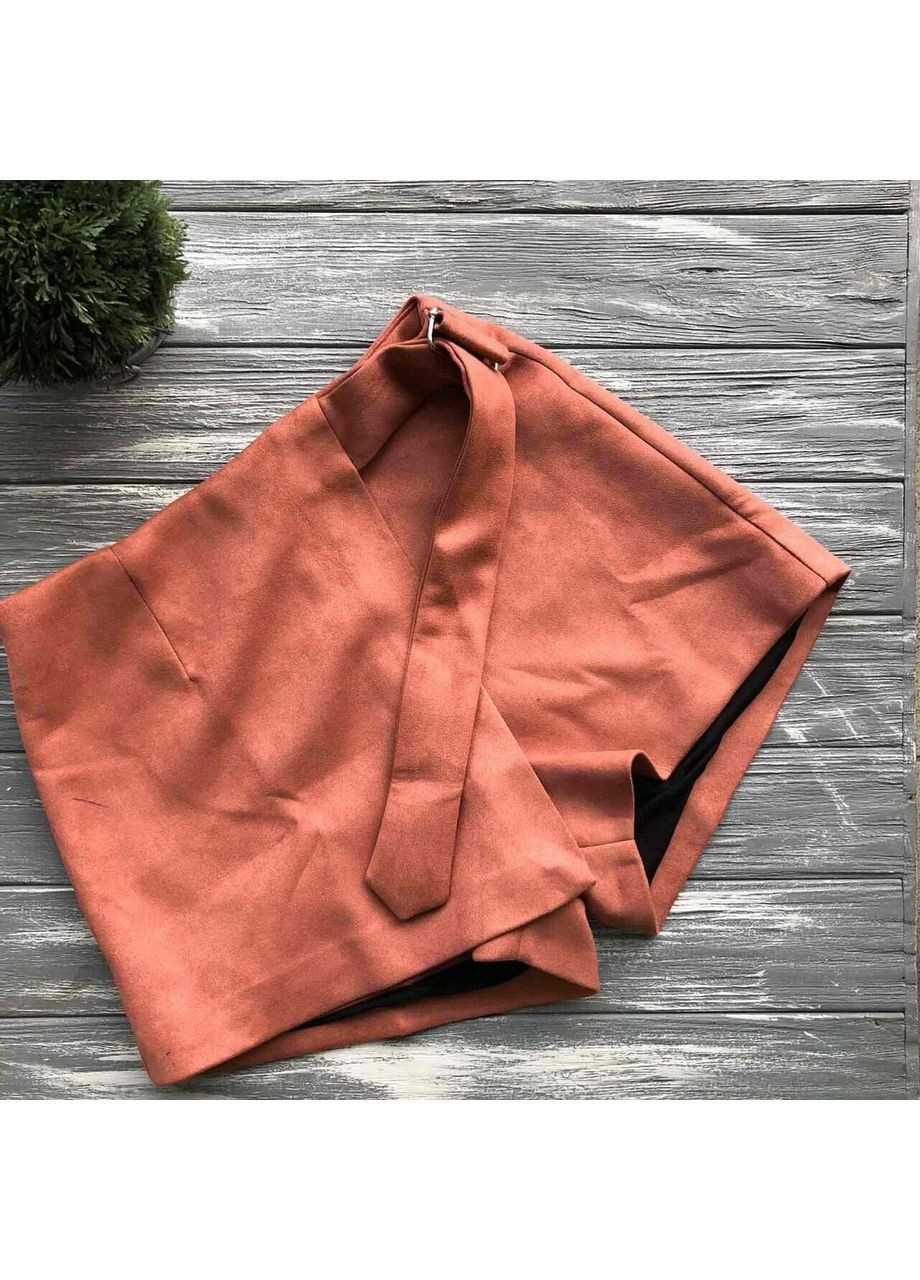 Шорты-юбка WEST цвет пудра замш milirud (366291727)