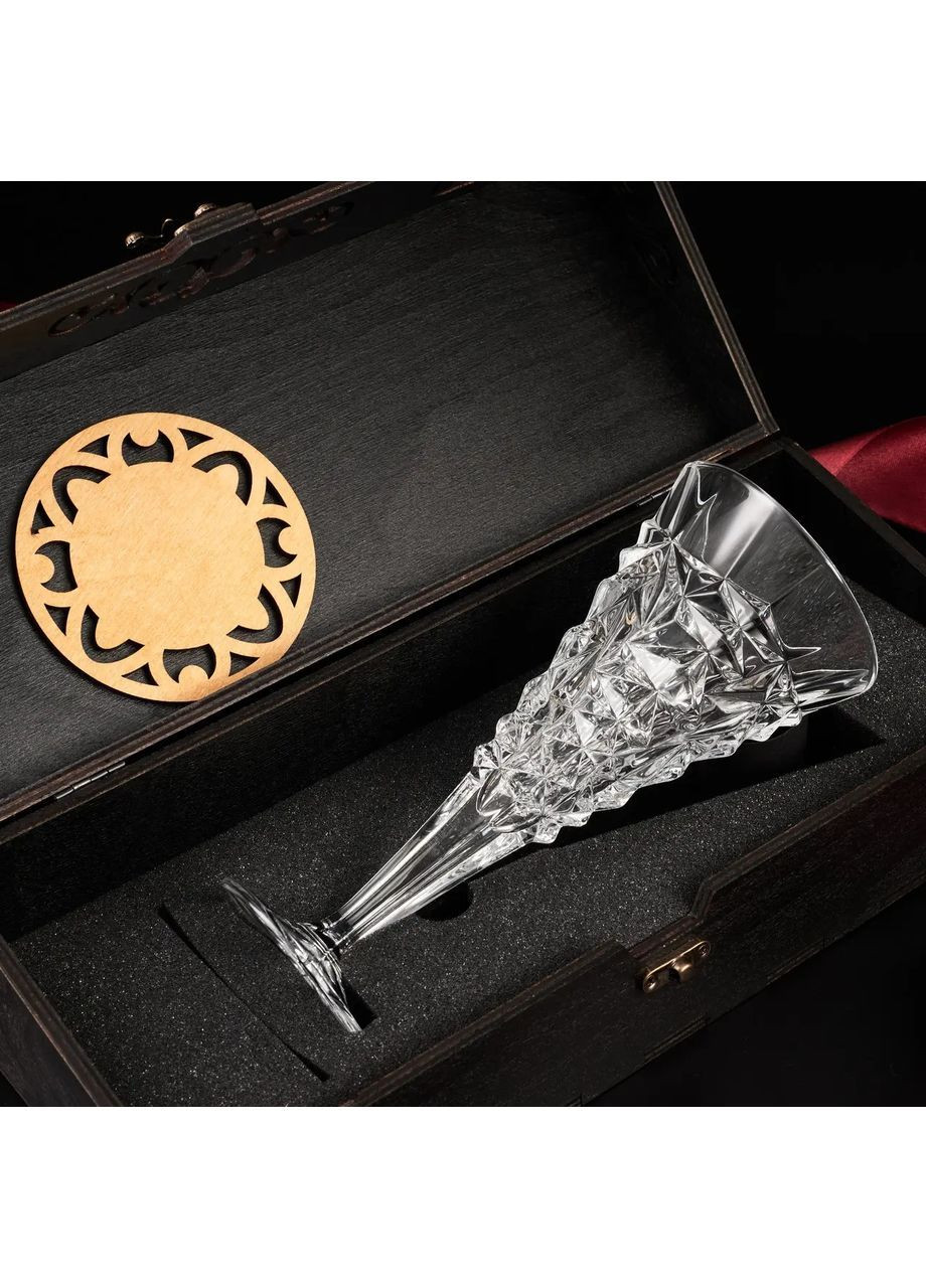 Набор для вина хрусталь 1 шт Bohemia Glacier 250 мл в подарочной коробке Handmade W13 (363976067)