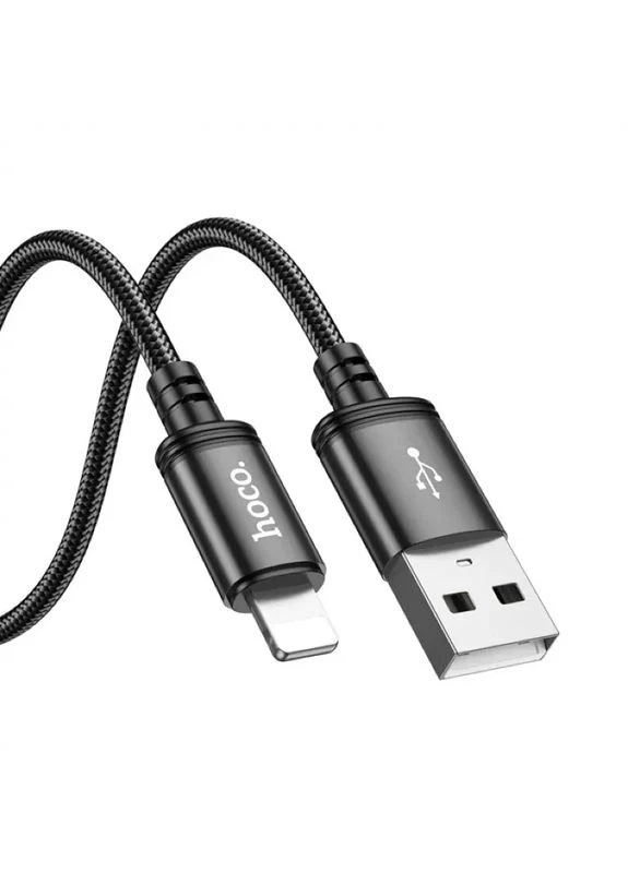 Кабель HOCO USB Type-A - Lightning 3 м алюминиевый черный No Brand X91 Radiance (401167488)