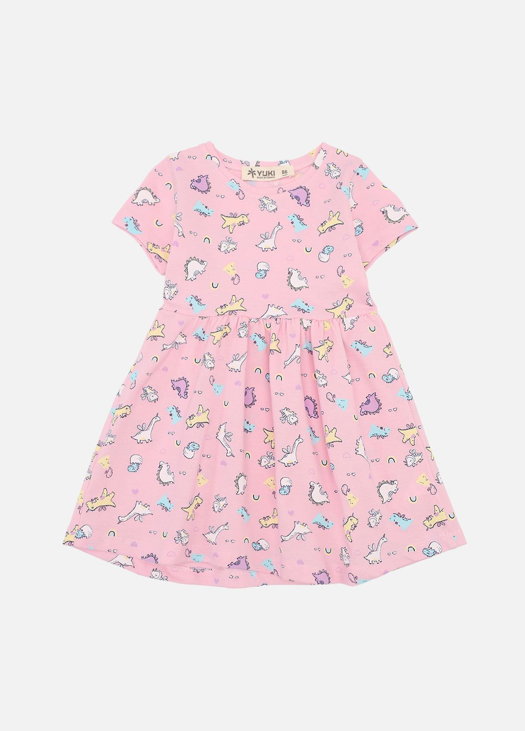Світло-рожева сукня приталена для дівчинки колір світло-рожевий cb-00276052 Yuki (330223063)