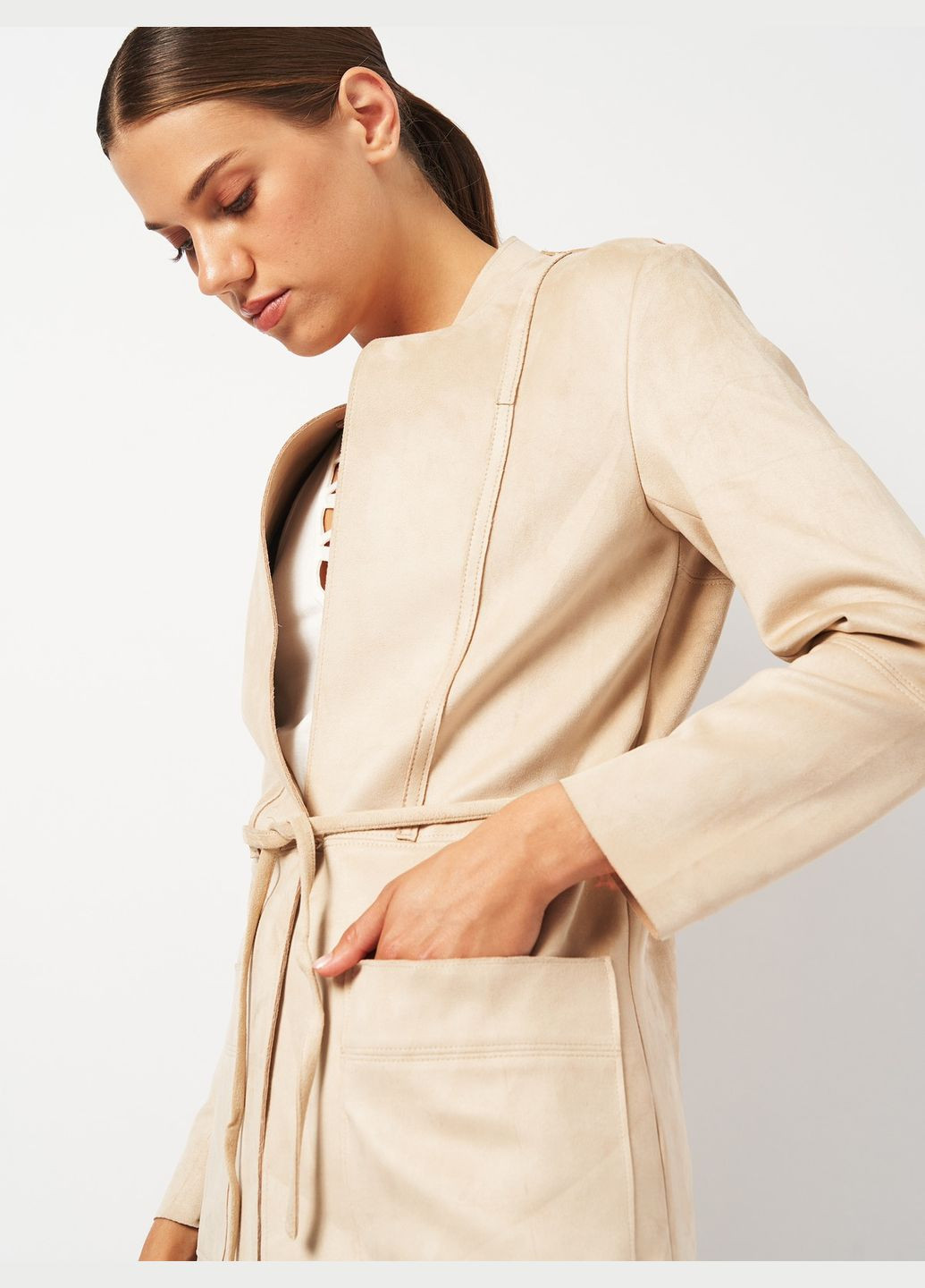 Светло-бежевое демисезонное Пальто H&M