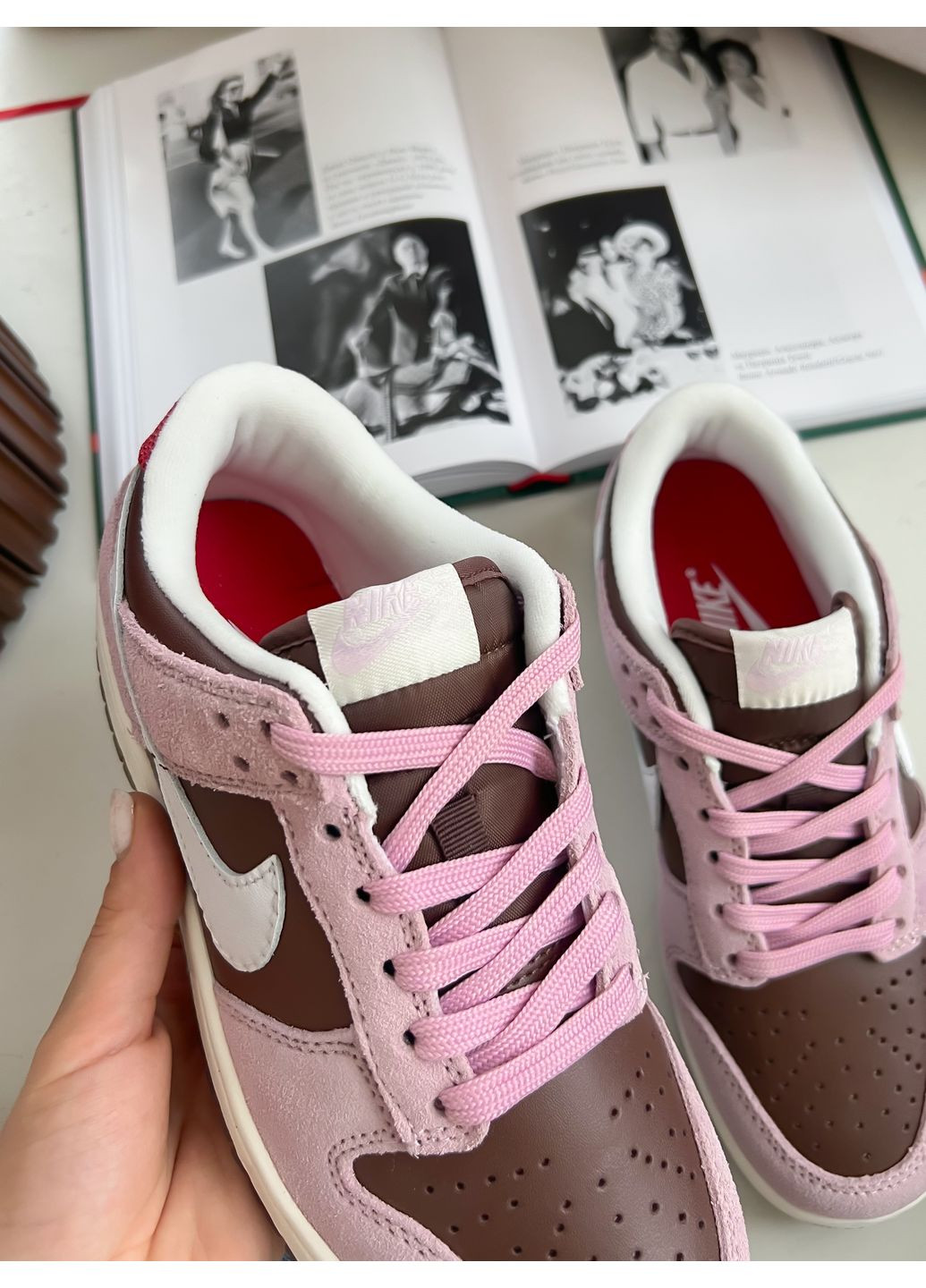 Кроссовки женские Nike SB Dunk Low Neapolitan | Найк СБ Данк розовые No Brand розовые демисезоны (350879893)