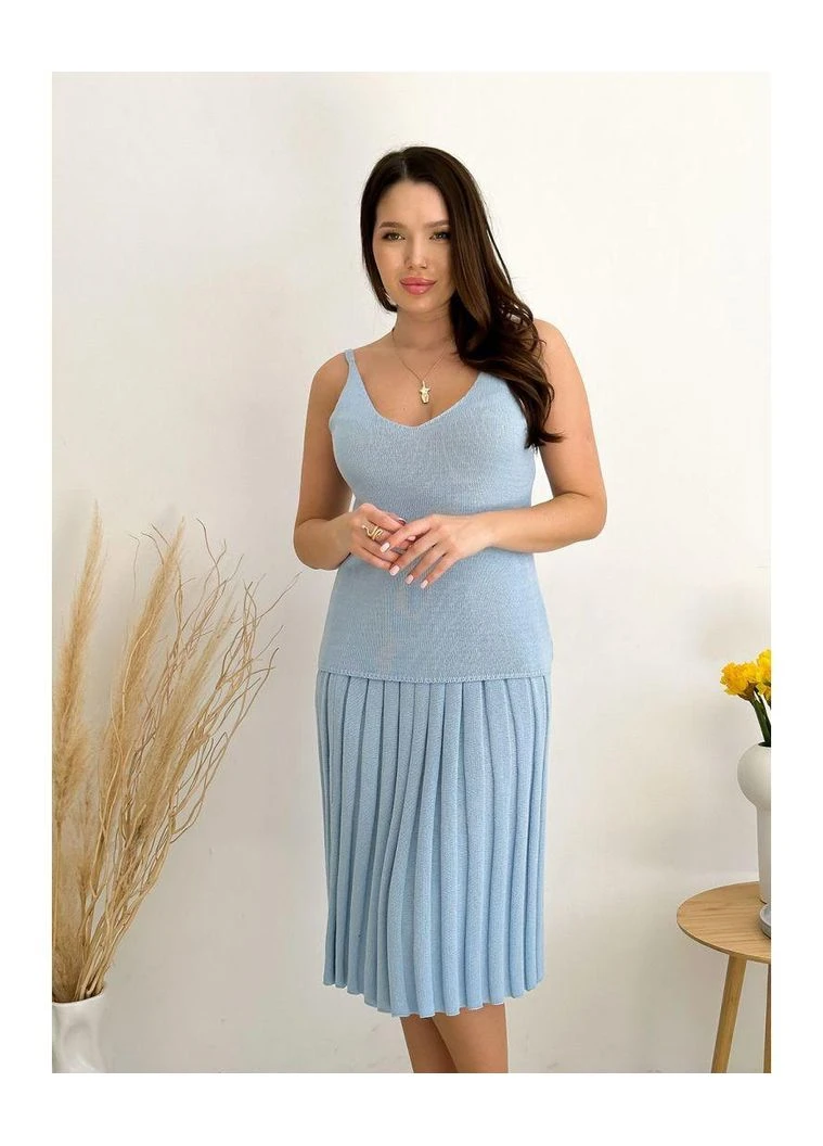 Майка женская вязаная Joy небесная Art Knit — 387029707