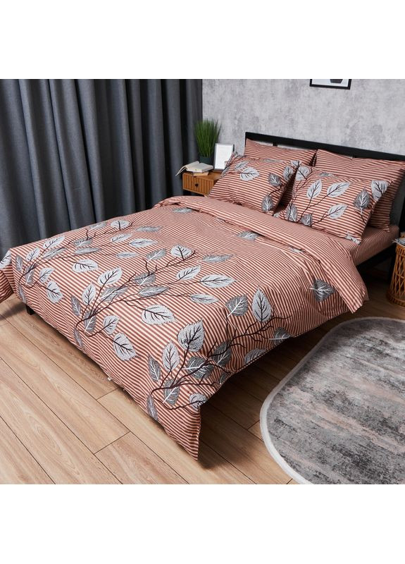 Комплект постільної білизни Бязь Gold Люкс «» King Size 220x240 наволочки 4х50х70 (MS-820005883) Moon&Star Autumn Leaves (356112616)