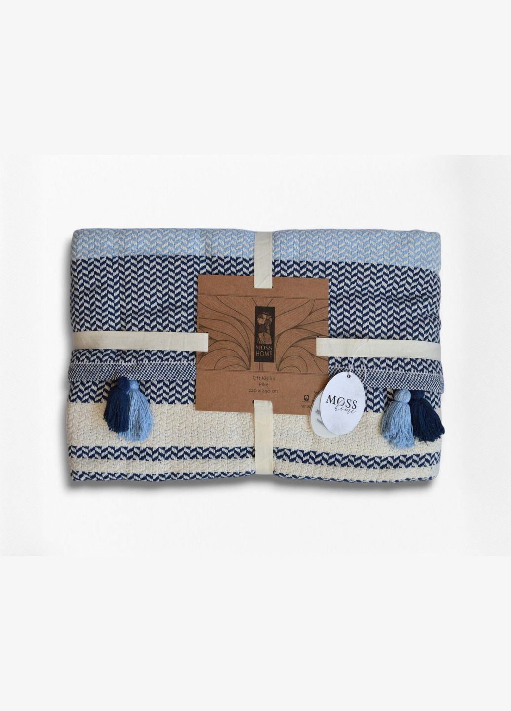 Хлопковое покрывало Basile 220 x 240 см. Мави Moss (330769758)