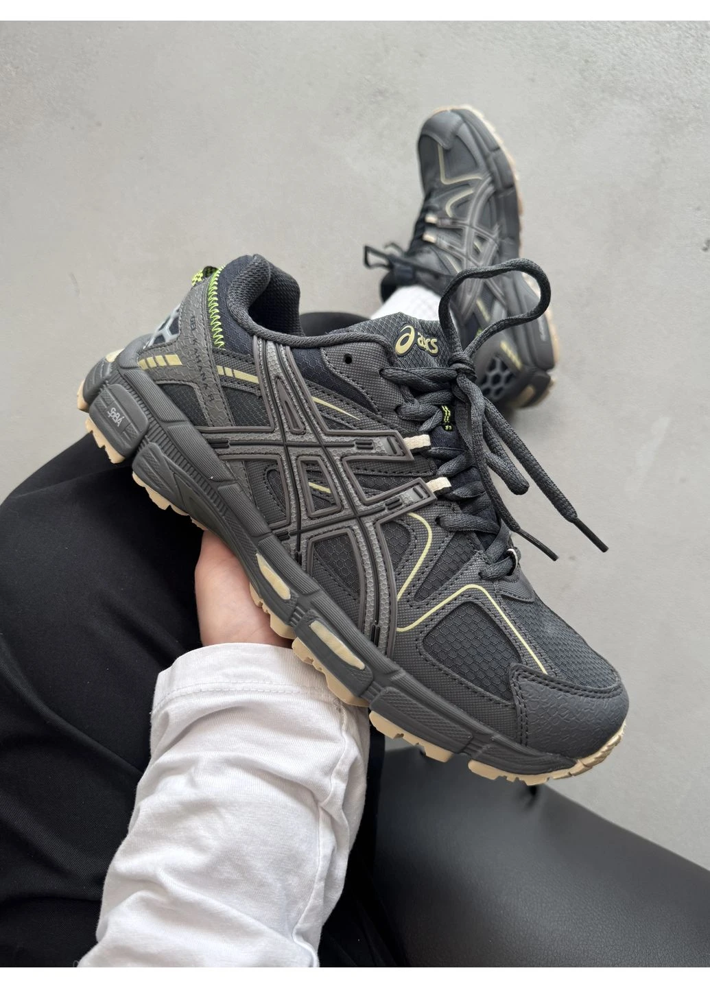Серые летние кроссовки asics gel-kahana 8 gtx grey/green асикс гель кахано 8 No Brand