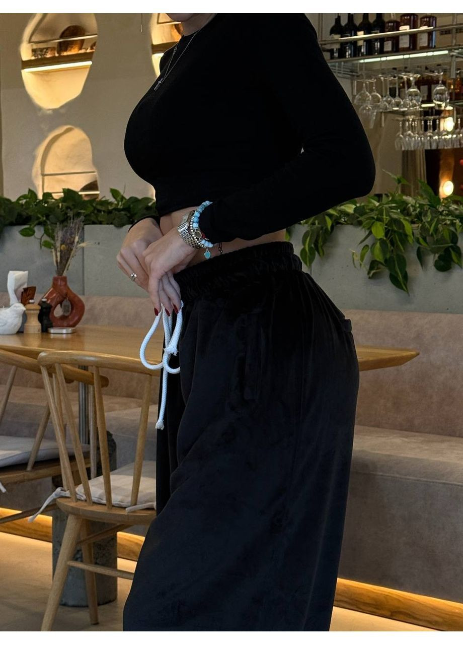 Жіночі велюрові штани оверсайз MonCher (363849239)